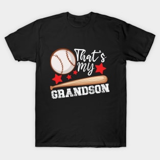 Funny That's My Grandson There Baseball Grandma Mothers Day Gift For Mom T-Shirt